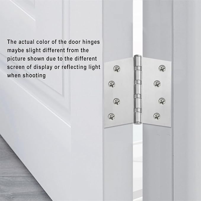 VOLUKA 6 Pack Stainless Steel 4'' Door Hinges - Image 4