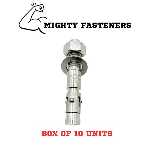 Mighty Fasteners Wedge Anchors – Heavy-Duty 304 Stainless Steel Expansion Bolts - Image 3