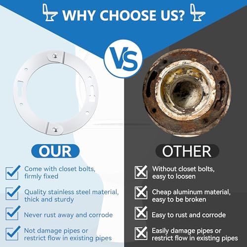 2 Piece Toilet Flange Repair Kit, Toilet Flange Repair Ring - Image 5