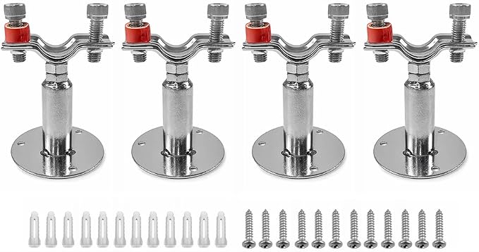 QWORK Adjustable Stainless Steel Pipe Support Bracket Kit - Image 8
