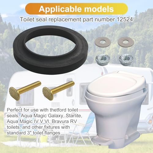 12524 RV Toilet Seal Closet Bolt kit Replacement - Image 5