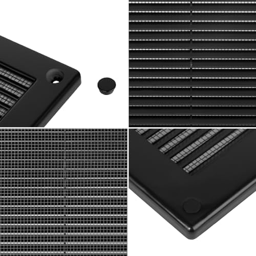 8 x 8 Inch Black Air Vent Cover – Plastic Square Air Vent Grill Cover - Image 7