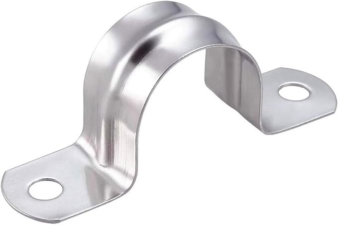 3/4inch Rigid Support Pipe Strap, 2 Hole U-Tube Strap Clamp, Stainless Steel by Unknown