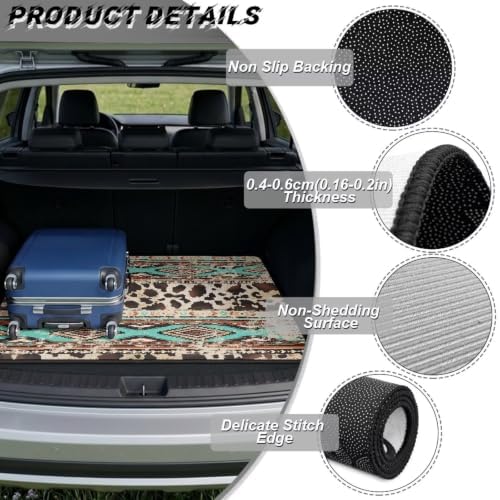 Brown Tribal Trunk Mat for SUV Sedan Hatchback 29"x39" - Image 6