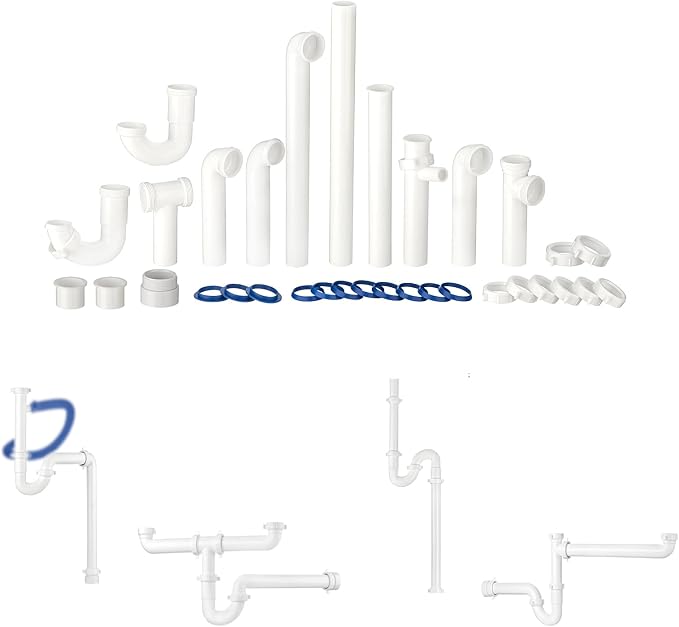 eflyefly 1-1/2 inch Kitchen Sink Drain Kit Include All Necessary Component by Unknown