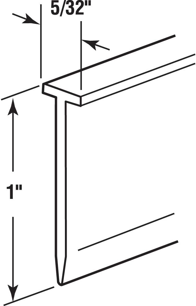 Prime-Line M 6211B Shower Door Bottom Sweep, 5/32 In. Tee Insert Shape - Image 2