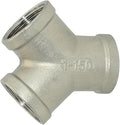 Stainless Steel 304 Tee NPT Female Y Shaped 3 Way Cast Pipe Fitting by Unknown
