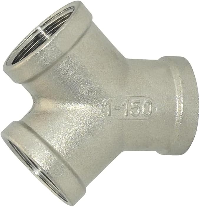 Stainless Steel 304 Tee NPT Female Y Shaped 3 Way Cast Pipe Fitting by Unknown