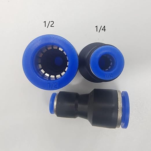 zjxed 1/2" OD x 1/4" OD Pneumatic quick Connector Push to Connect fittings - Image 2