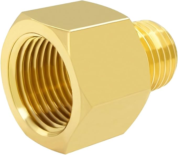 Hooshing 6PCS Brass Pipe Fitting 1/4" NPT Male to 3/8" NPT Female Reducer - Image 4
