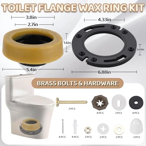 Universal extra Thick Toilet Wax Ring Replacement Kit, Wax Ring - Image 5