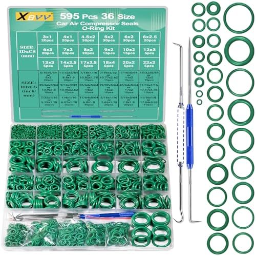 XBVV 595 Pcs Metric and SAE Air Conditioning O-Ring Kit by XBVV