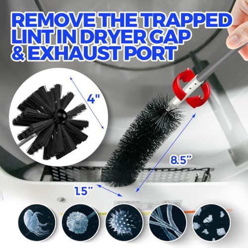 Holikme Dryer Vent Cleaner Kit - 15Ft Flexible Lint Brush - Image 4