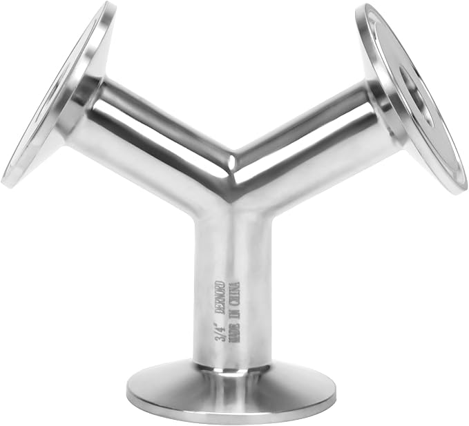 DERNORD Tri Clamp Wye Clamp End True Y Type Cross Tee Tube Stainless Steel 304 by DERNORD