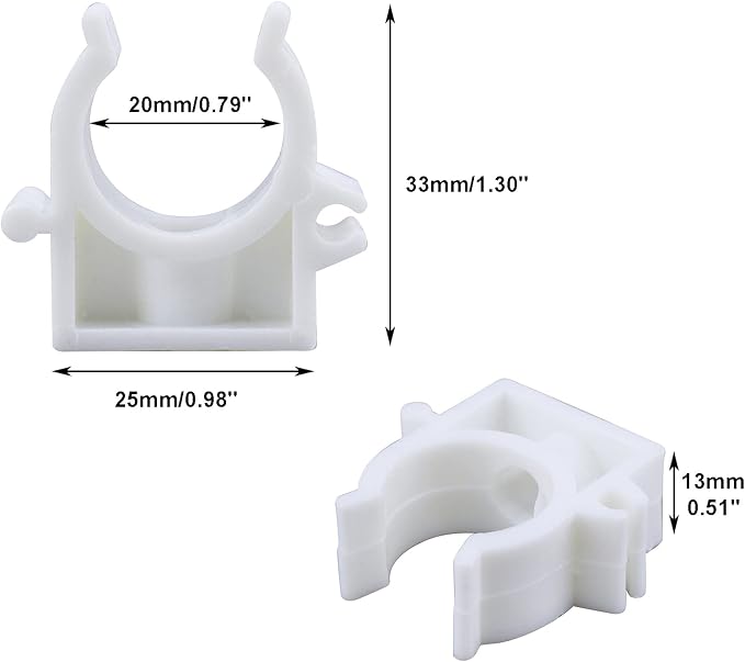 PEX Clips Pipe Clamp 3/4 Inch, 20 Pack 20 mm Pipe Hangers Pipe Holder PEX - Image 2