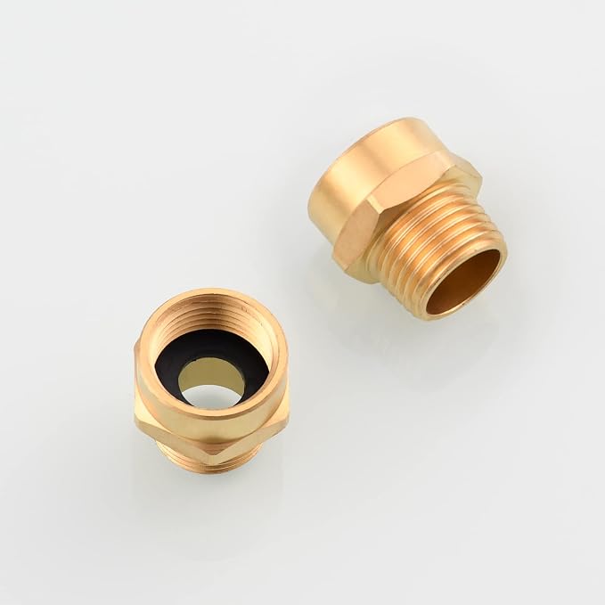 2 Pcs BSP to NPT Adapter Brass G1/2 Female Thread to 1/2 NPT Male Thread - Image 4