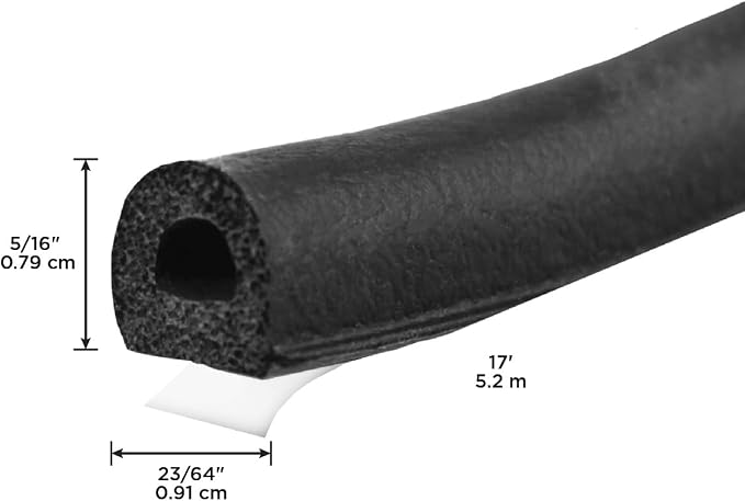 MD Building Rubber Auto & Marine Weatherseal, 17ft | EPDM Rubber Material - Image 2