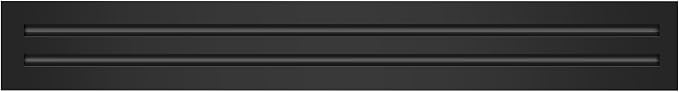 BUILDMART - 30x4 Modern AC Vent Cover - Decorative Black Aluminum Air Vent - by TexasBuildmart