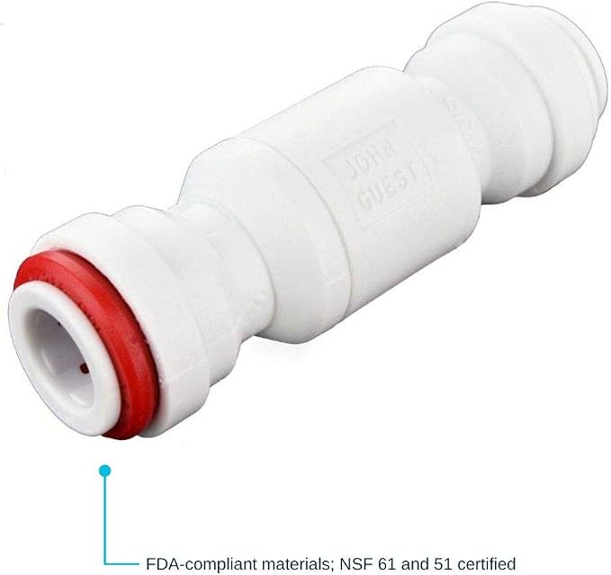 John Guest 3/8 Inch Imperial Single Check Valve, Push to Connect Plastic - Image 3