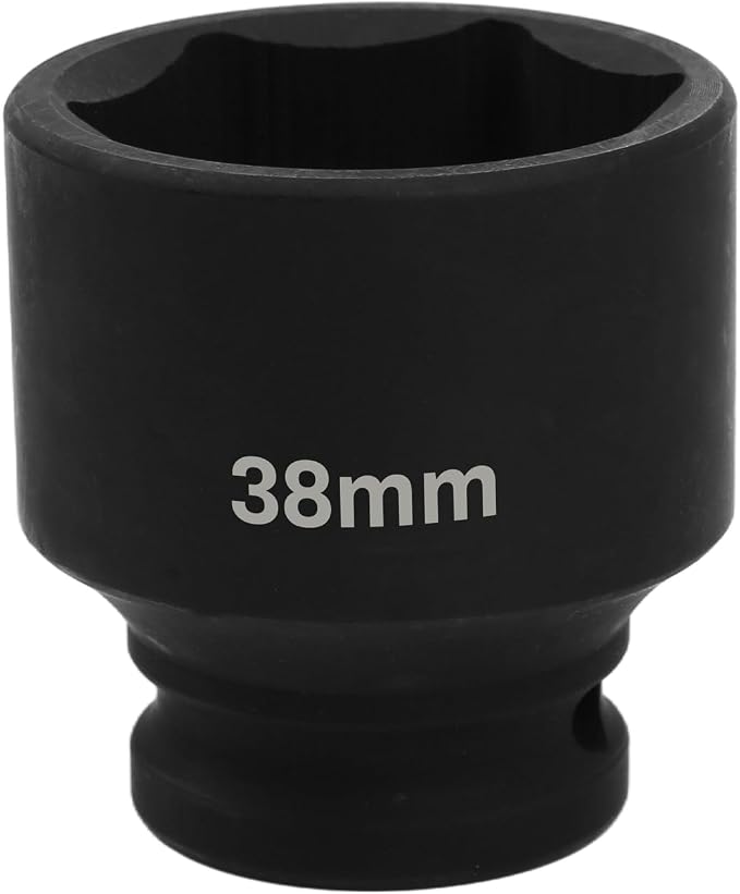 1/2" Drive 38mm Deep Impact Socket, 6 Point Chrome Molybdenum Steel Heavy Duty by YTkavq