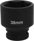 1/2" Drive 38mm Deep Impact Socket, 6 Point Chrome Molybdenum Steel Heavy Duty by YTkavq