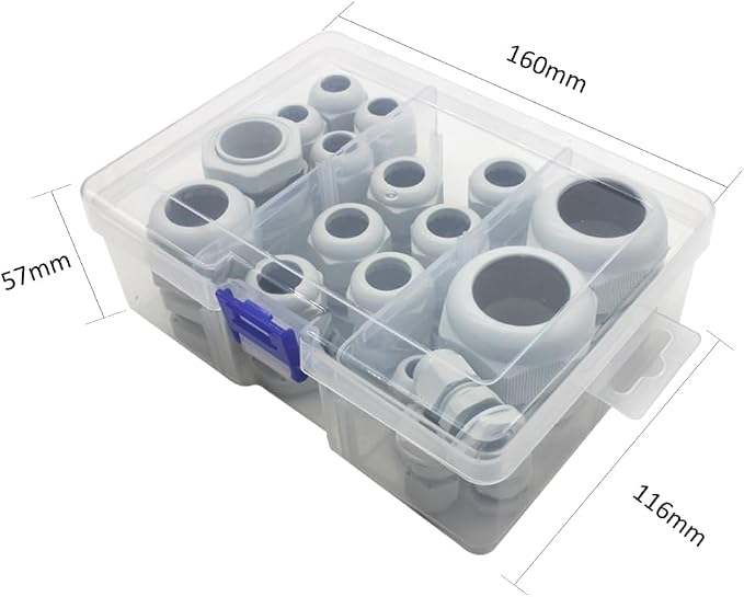 20-Pack NPT Cable Gland Kit, IP68 Waterproof Nylon PA66 Strain Relief Cord Grips - Image 4