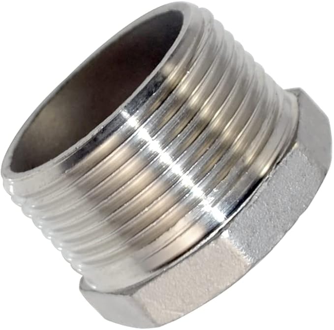 1-1/4" Male NPT to 1" Female NPT Female Reducing/Reducer Bushing Pipe Fitting - Image 5