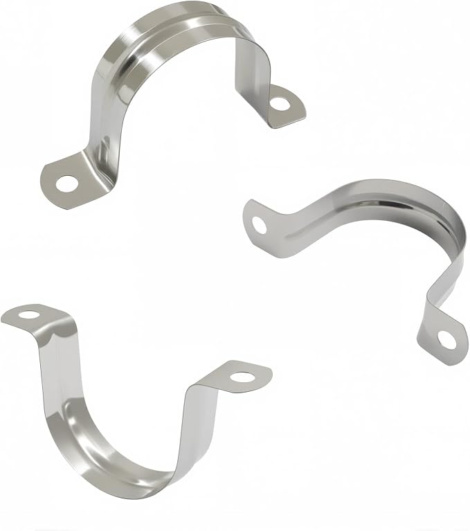 BokWin M45 U Shaped Bracket Clamps, 1-3/4 Inch | 304 Stainless Steel, Two Hole - Image 4