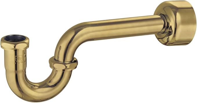 Kingston CC8147 Circlet 1-1/4" Brass P-Trap, 18 Gauge, Brushed Brass by Kingston