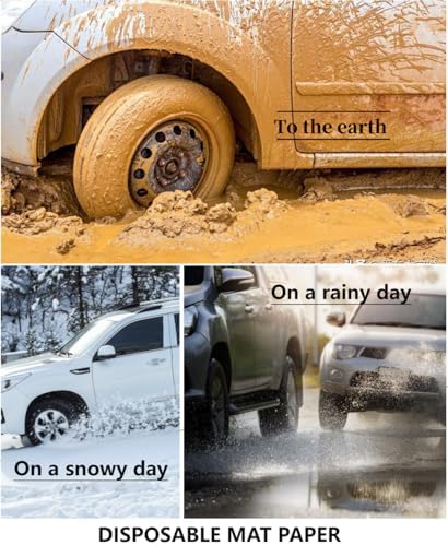 White Car Paper Floor Mats, Temporary Cars Floor Protector, Automotive Mat - Image 3