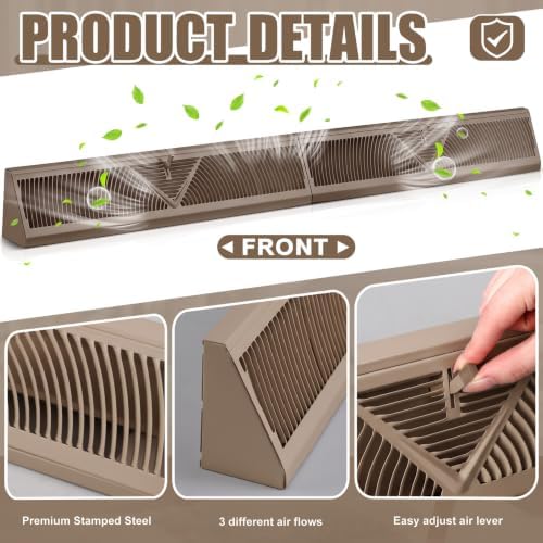 Yaocom 1 Pack Baseboard Register Vent 48 Inch Duct Opening Size Vent Covers - Image 3