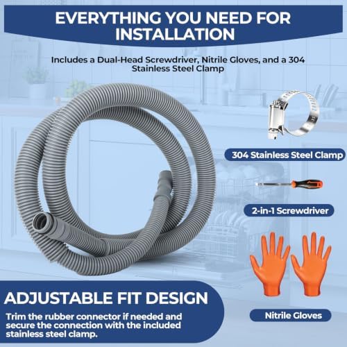 AEM74333104 AEM74333101 LG Dishwasher Drain Hose Replacement Fits LDF LDT Series - Image 4