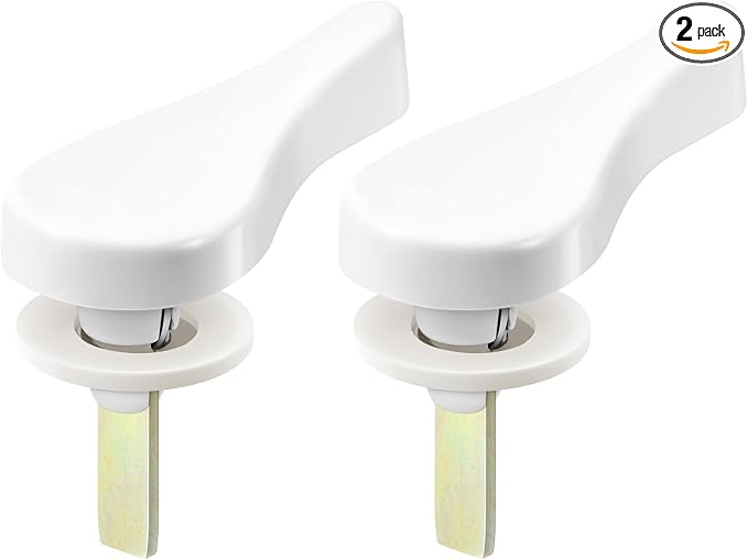 Zonon 2 Sliding Door Latch Lever Spindle White Steel Pin Set by Zonon