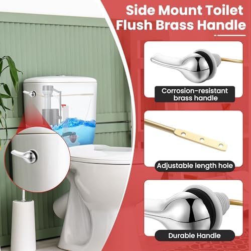 Saillong Universal Toilet Flusher Replacement Kit, Fill Valve, 2-Inch Flapper - Image 5