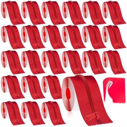 24 Roll Heavy Duty Zipper Door for Dust Barriers, 7 ft x 3 in by ANWEOR