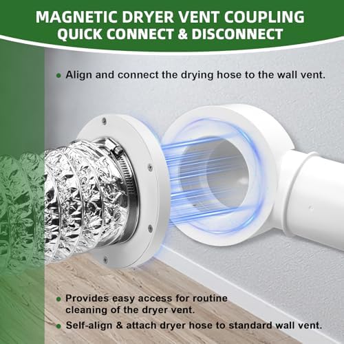 Magnetic Dryer Vent Coupling Connector Kit DV90 Airtight Seal - Image 6