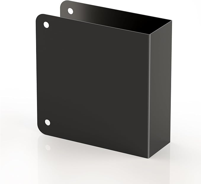 Door Knob Reinforcement Plate, Matte Black, Fits 1-3/4" Doors, Door Lock and by NAUBEA