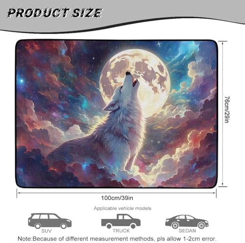Moon Wolf Howl Dog Car Trunk Mat 29"x39" - Image 7