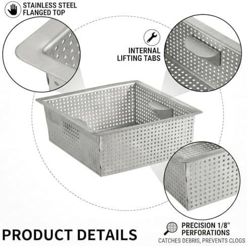 Commercial Stainless Steel Floor Drain Strainer Basket - Image 7