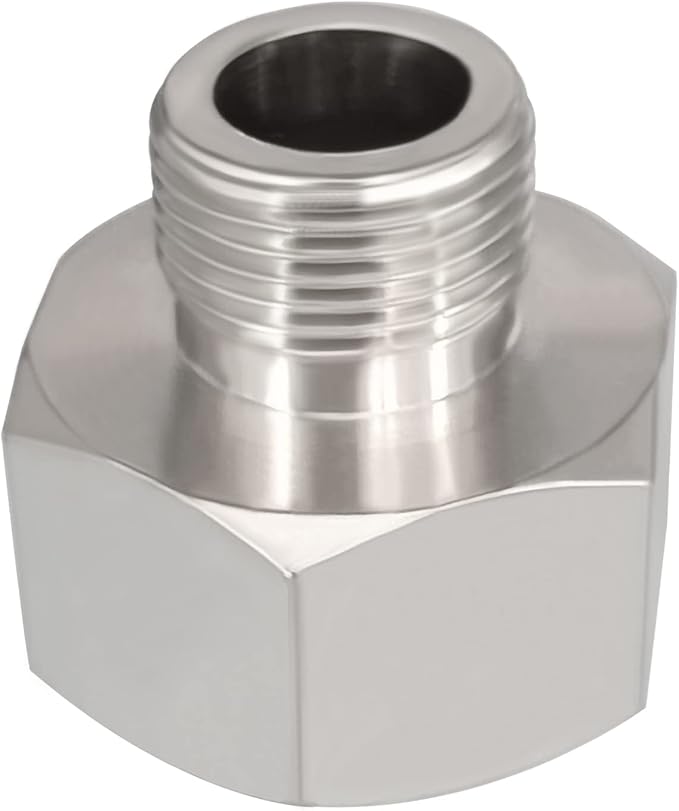 G 1/2 Female to 3/8 Male Compression Converter Reducer Adapter 4PCS | Nickel - Image 2