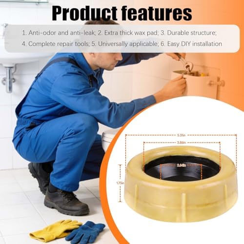 Extra Thick Toilet Wax Ring Replacement Kit - Image 2