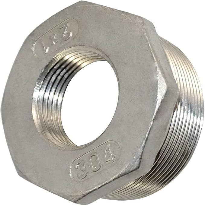 2" Male x 1" Female Thread Reducer Bushing Pipe Fitting, Stainless steel SS 304 by DANSPEEDBALLVALUES