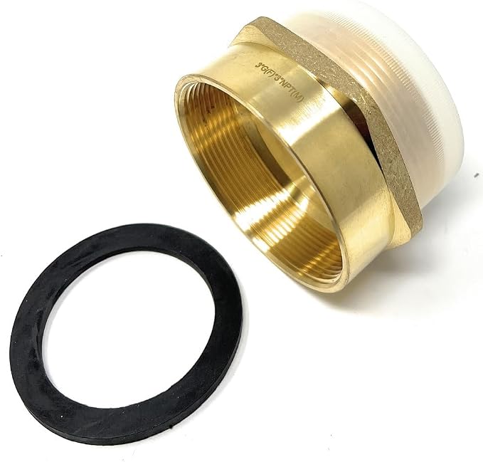Cascada 3" G Thread Female to 3" NPT Thread Male Pipe Fitting Adapter - Image 4