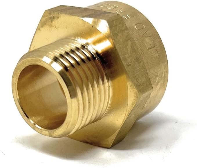 Cascada Lead-Free Brass Adapter, G Thread British BSPP Male to NPT Female |) - Image 9