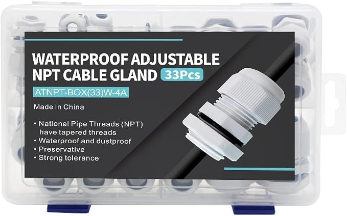 52PCS Cable Gland Waterproof Kit, IP68 Nylon PA66 Strain Relief Cord Grips - Image 9