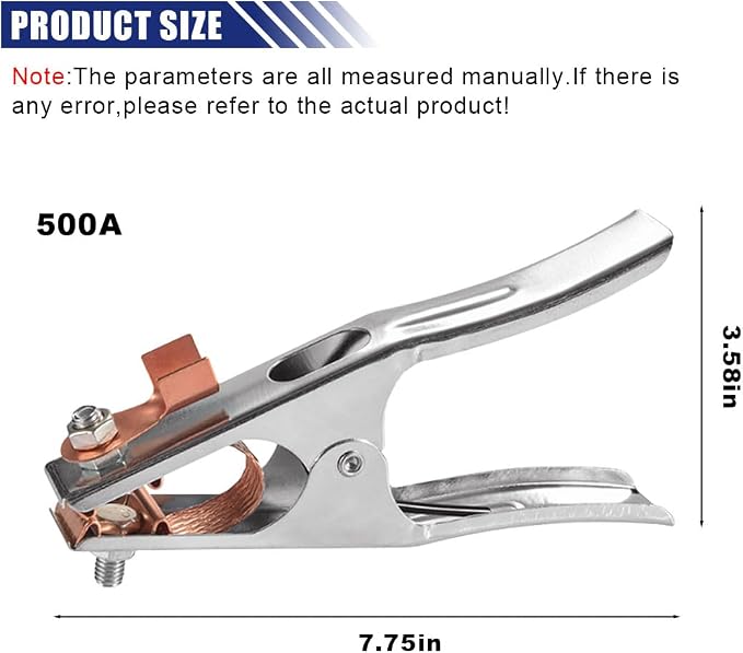 2PCS 500A Welding Ground Clamp, Manual Welder Electrode Clamp, Welder Ground - Image 2