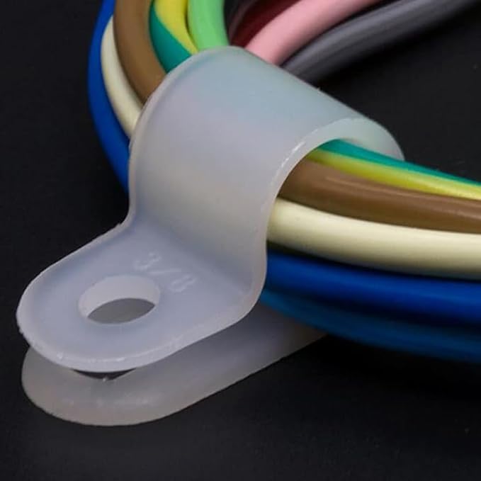 50Pcs 1 Inch R-Type Nylon Cable Clamps - Image 4