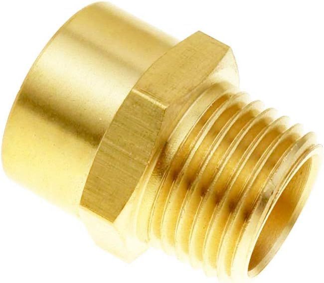 Joywayus 1/2" G Thread Female × 1/2" NPT Thread Male Brass Pipe Fitting Adapter by Joywayus