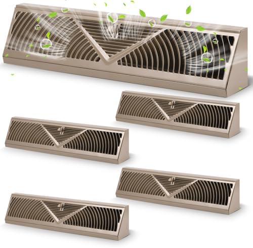 Yaocom 4 Pcs Baseboard Register Vent 24 Inch Duct Opening Size Baseboard Vent by Yaocom