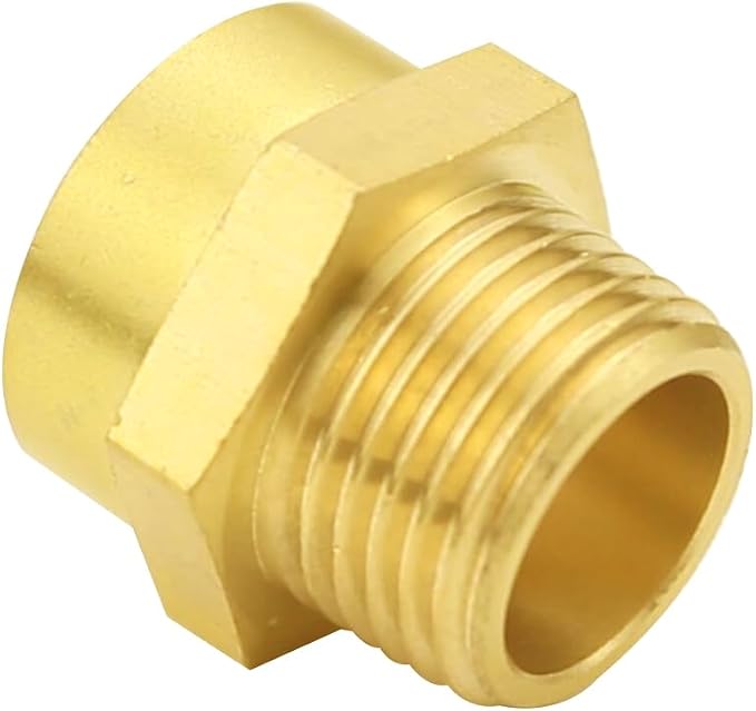 Joywayus 1/2" G Thread Female × 1/2" NPT Thread Male Brass Pipe Fitting Adapter - Image 5
